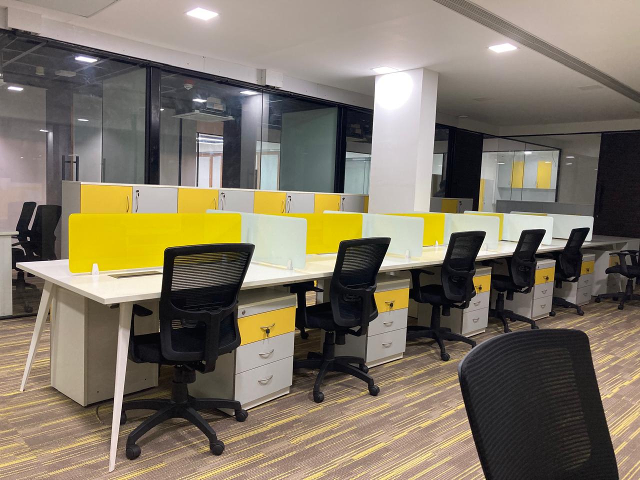 Back To Back Linear Workstation Office Interior Designer in Viluppuram